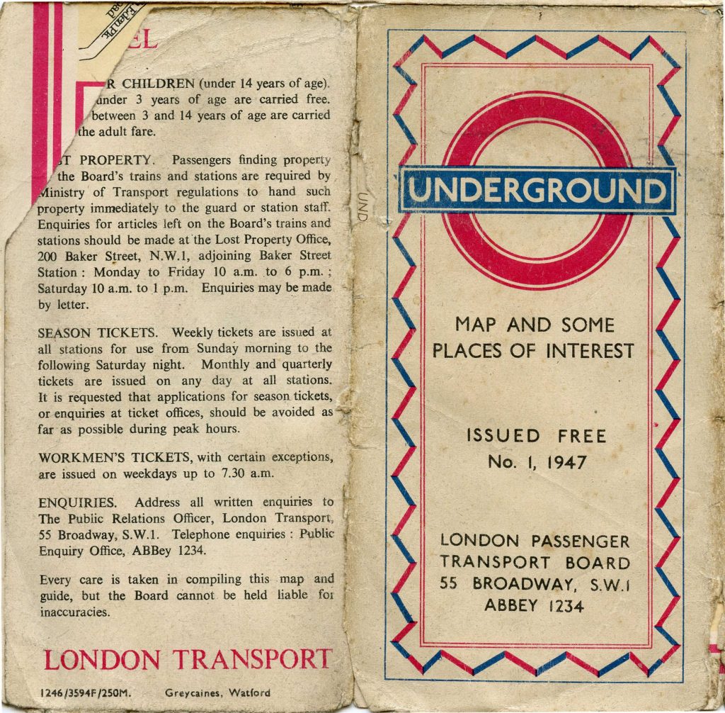 1947 Places of Interest Map cover